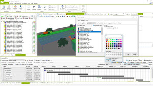 Építési projekt menedzsment BIM 4D alapú szolgáltatás: Szín térkép 